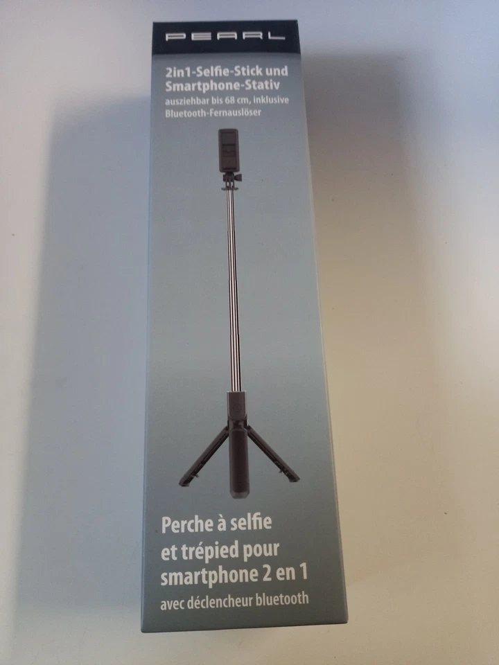 Smartphone und Selfie Stativ mit Stick 2in1 bis 68cm incl. Bluetooth-Fernausl.