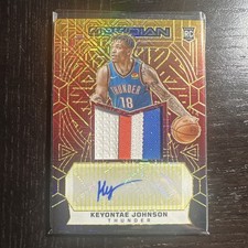 Panini Obsidian #230 Keyontae Johnson Rookie Card, Thunder - RPA Patch Auto /10. rookie card picture