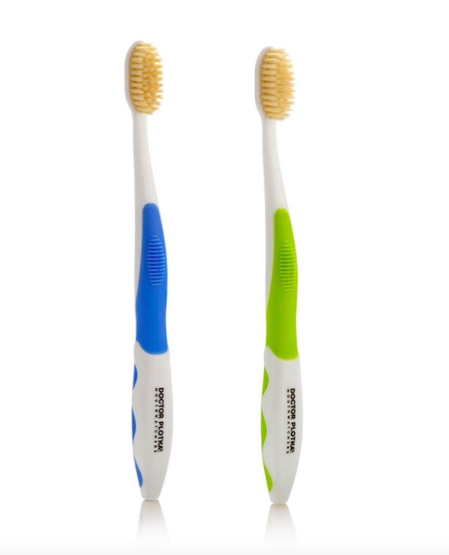 MOUTHWATCHERS Soft Flossing Manual Toothbrush for Adults, 2 