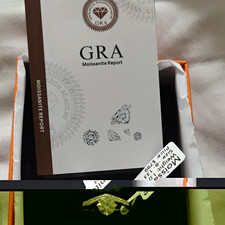 GRA Round White/Colorless Moissanite Prong Engagement Ring 925 Silver Size 8