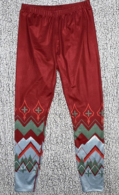 Hot Chillys Graphic Yoga Leggings Spring Ski Skiing Pants sz Small