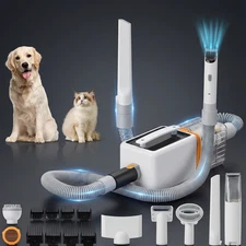 Dog Grooming Vacuum, Dog Grooming Kit with Pet Clippers and 6 Grooming Tools