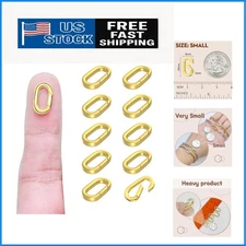 10Pcs Elegant 18K Gold Carabiner Clip Clasps - Stylish Jewelry Connectors