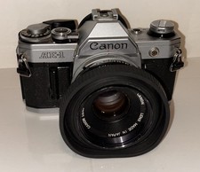 Canon AE-1 Program 35mm Film Camera  50mm F/1.8 FD Lens Tested Nice