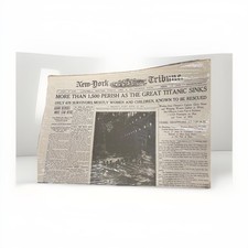 Titanic Disaster! New York Tribune Newspaper April 16, 1912 Reprint