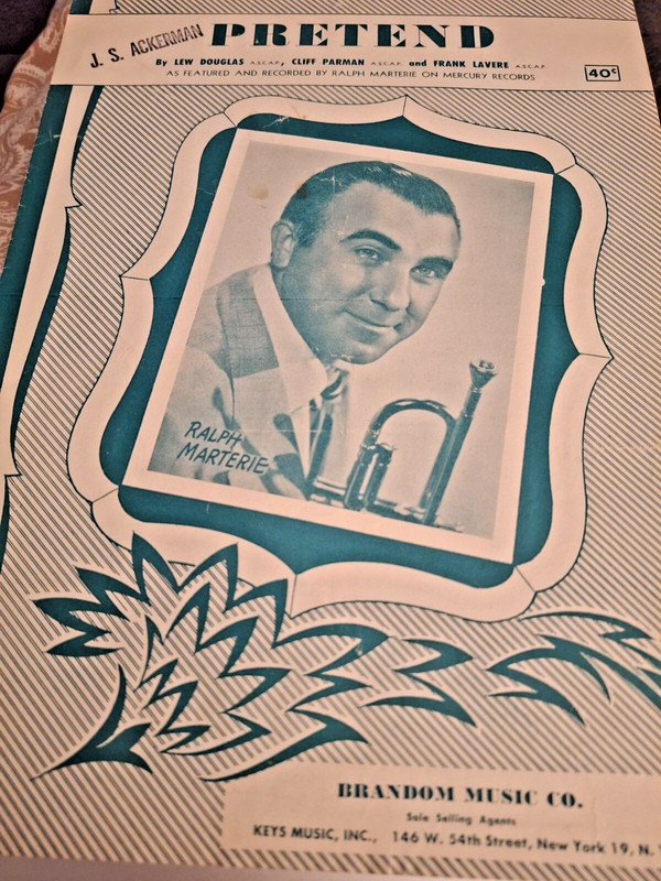 "Pretend" by Lew Douglas, Cliff Parman and Frank Lavere (1952) ~Vtg. Sheet Music