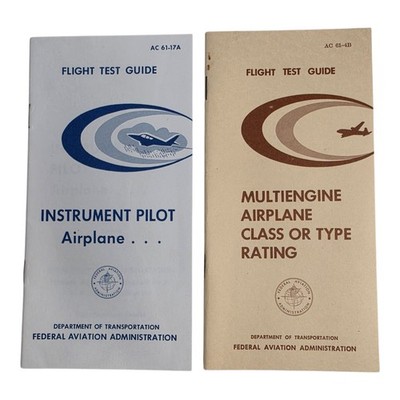 Vintage 1967-68 Pilot Flight Test Guide Lot of 2 Federal Aviation Administration