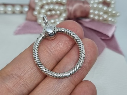 Genuine Pandora Silver O Ring Pendant Size Small π 925 ALE - Picture 2 of 5