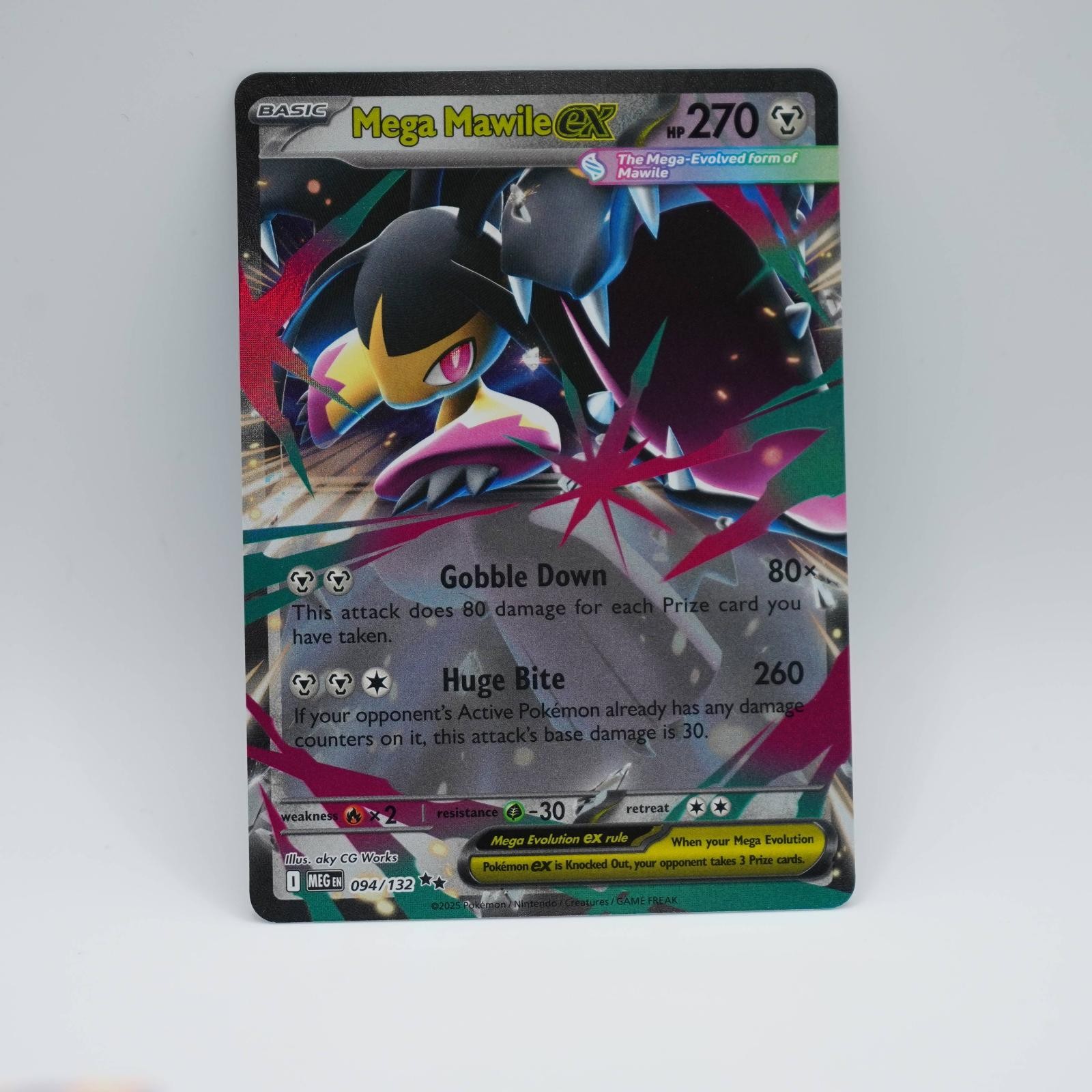MEGA MAWILE EX 094/132 DOUBLE RARE MEGA EVOLUTION POKEMON HOLO NM/M