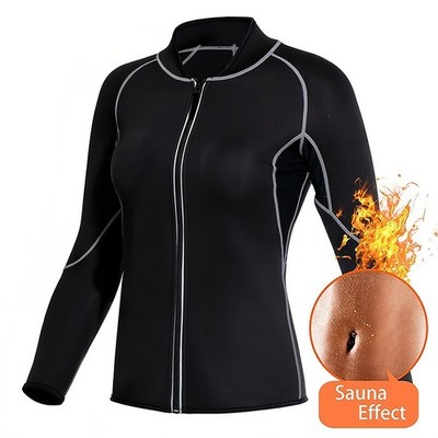 Women's Sauna Sweat Suit Compression Heat Trapping suit Weight Loss Exercise Top