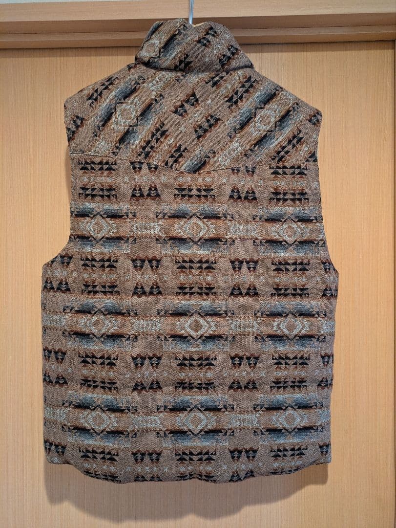Pendleton x Beams Native Pattern Down Vest M Ligh… - image 2