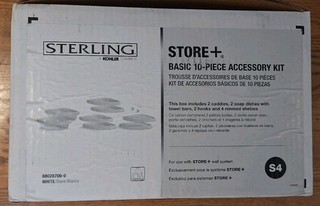 Sterling Store Basic 10 Piece Shelf Bin Caddy Accessory Kit in White 88028700 0