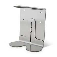 Wall-Mounted Bottle Dispenser Holder Bracket in Brushed Nickle, Silver, Full