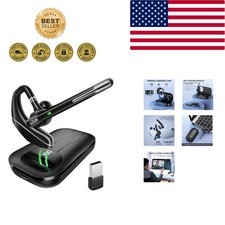 Bluetooth Headset V5.3 - 96H Talk Time  Hands-Free Noise Cancellation