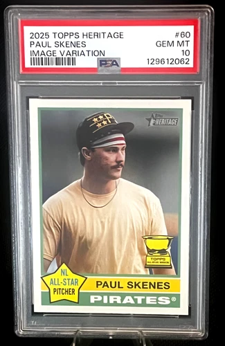 2025 Topps Heritage PAUL SKENES I#60 MAGE VARIATION GRADED CARD PSA 10 GEM