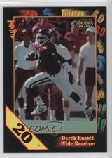 1991 Wild Card Draft 20 Stripe Derek Russell #49 Rookie RC 0u3. rookie card picture