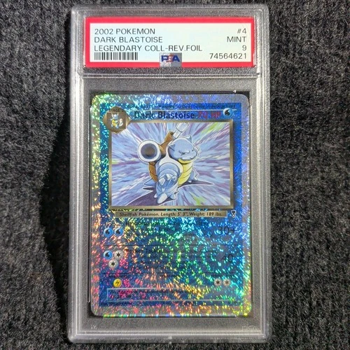 2002 POKEMON LEGENDARY COLLECTION #4 DARK BLASTOISE-REVERSE FOIL PSA 9