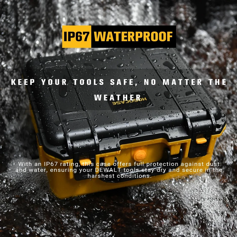 Estuche Rígido Impermeable para Sierra Recíproca DEWALT 20V DCS367 Caja de Herramientas Organizador Foto 2 de 4