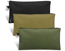 3 Pack Tool Bag Zipper Pouch, Utility Storage Organizer with Carabiner