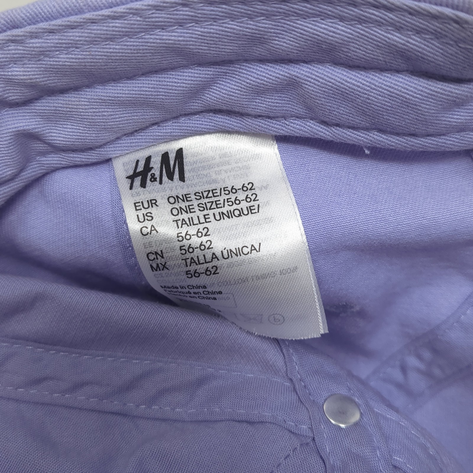 Reversed Slideback Baseball Cap Solid Purple One … - image 9