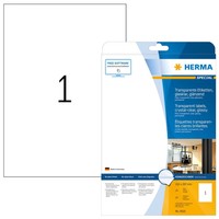 Herma Folienetiketten 8020 Transparent 210,0 X 297,0 Mm, 25 Blatt