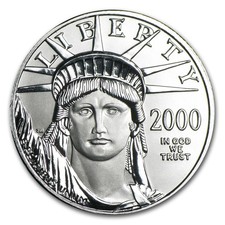 2000 1/2 oz American Platinum Eagle BU 2057.06 per troy oz