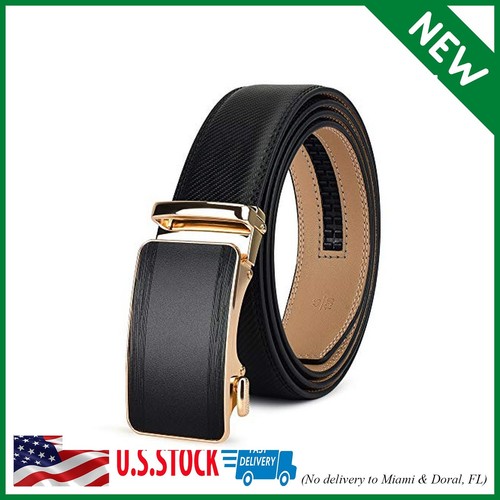 28"-68" Men's Leather Ratchet Dress Belt Big And Tall With Automatic ...