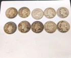 Washington Quarters 1932-1964 Assorted Dates, Circulated, 90% Silver, Lot of 10