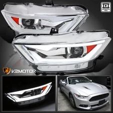 Fits 2015-2022 Mustang 2018-2020 Shelby HID/Xenon LED Strip Projector Headlights