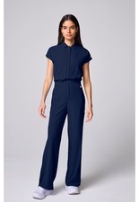 Scrubs Women's Med Couture AMP MC00018 Wide Leg Dolman Jumpsuit NAVY NWT
