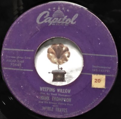 Hank Thompson and Hi - Weeping Willow - Used Vinyl Record 7 - C8100z