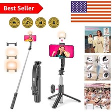 Lightweight Selfie Stick Tripod with Wireless Remote for iPhone Galaxy Users