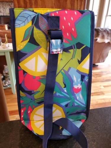 PACKiT Wine Cooler Freezable Wine Bag Summer Fruit Print W/ Carry Strap - Picture 3 of 6