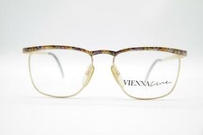 Vintage Viennaline 1674 49 Gold Multicolored Oval Glasses Frame NOS