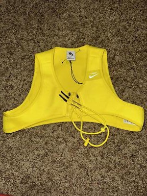 off white x nike yellow sports bra