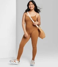 New Wild FableWomen's Seamless Fabric Bodysuit - Brown XS