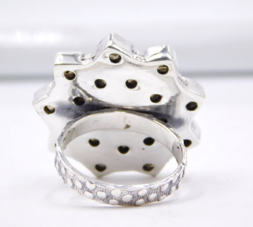 13.1 GM 925 Plata de Ley Natural Citrino Corte Gemtone Anillo Fino Size 7.75" US - Imagen 4 de 5