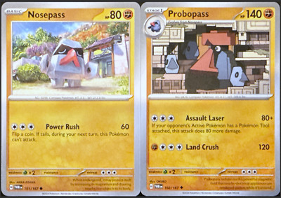 Nosepass - 101/167  + Probopass - 102/167 - Evolution Set - Twilight Mas. NM/M