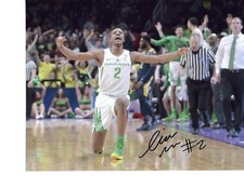 Louis King Oregon Ducks Autograph Signed basketball photo 8x10 Detroit Pistons