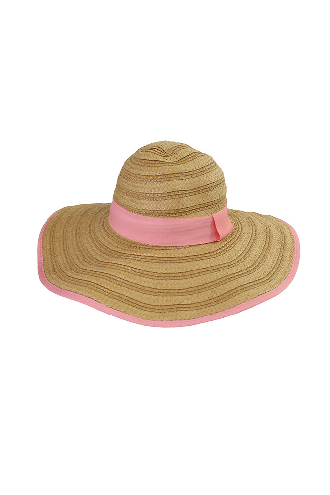 Коллекция Xiix Tan Pink Mixed Braid Straw Floppy Hat OS
