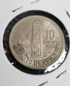 Guatemala 1987 10 Centavos Copper-Nickel Coin ➕️ XF 🇬🇹 ➕️ ✅️ Ten Cents 