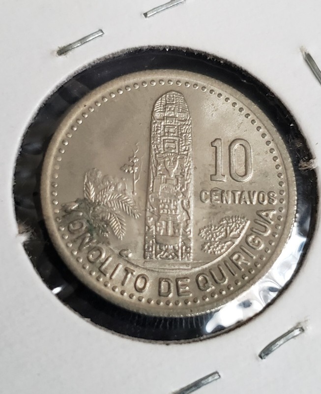 Guatemala 1987 10 Centavos Copper-Nickel Coin ➕️ XF 🇬🇹 ➕️ ✅️ Ten Cents 