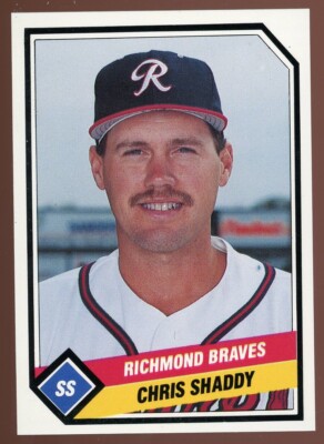 1989 CMC Richmond Braves Team Issue CHRIS SHADDY RC BRAVES BLUE JAYS