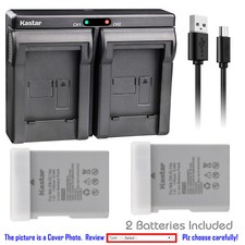 Kastar Battery Slim Dual Charger for Nikon EN-EL14A MH24 Nikon D3300 DSLR Camera
