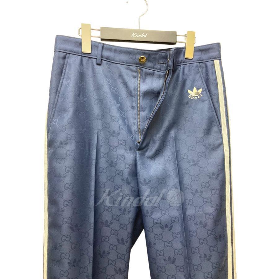GUCCI adidas Trefoil Jacquard Pants Color Navy Size 46 Length 72cm