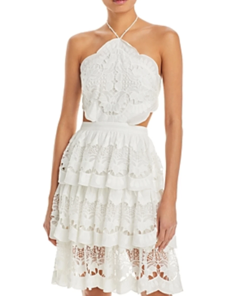 OFF WHITE Abito Farm Rio bianco in cotone Richilier 1B 2348