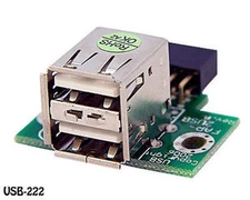 2 Port USB 2.0 A Female to 10-Pin (2X5) Motherboard Header Internal Adapter