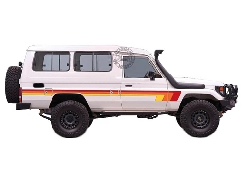 Graphics 2Sides Door Stripe Car Sticker For Toyota Land Cruiser 75 LC75 Custom - Foto 3 di 9