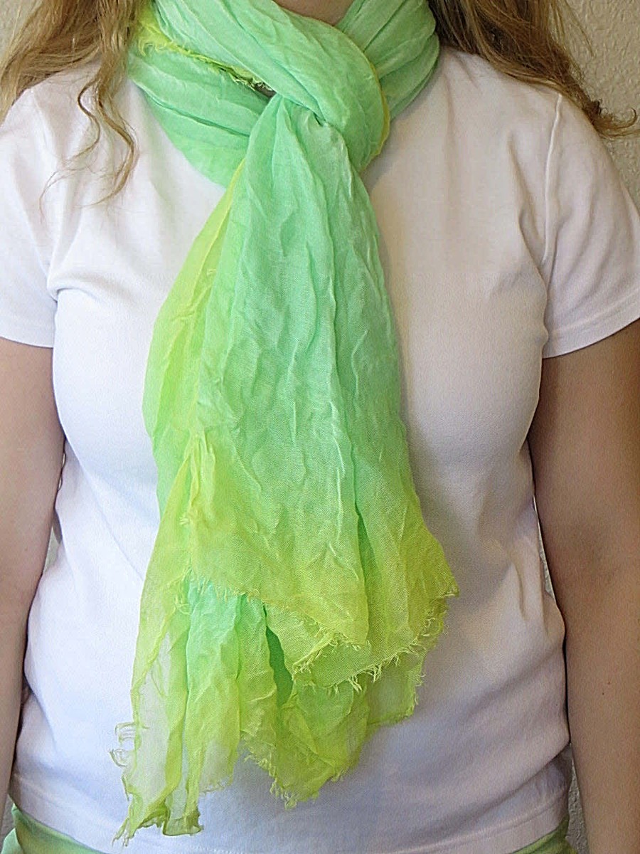 Scarf Fashion Rayon Chartreuse Target Brand One Size New