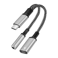 60W 2 In 1 Type C Adapter  Universal 3.5Mm Headphones For Samsung Galaxy